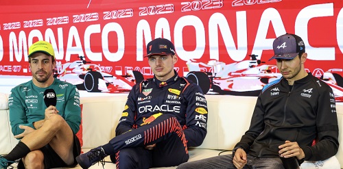 Max VERSTAPPEN (Red Bull Racing), Fernando ALONSO (Aston Martin) and Esteban OCON (Alpine) - Photo by FIA