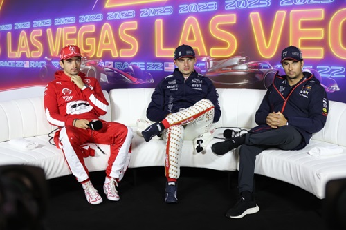 Max VERSTAPPEN (Red Bull Racing), Charles LECLERC (Ferrari) and Sergio PÉREZ (Red Bull Racing) - Photo by FIA.com
