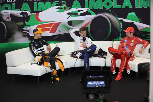 Lando NORRIS (McLaren), Max VERSTAPPEN (Red Bull Racing) and Charles LECLERC (Ferrari) - photo by FIA.com