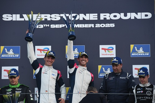 #85 winning drivers on podium (Photo by Melissa Warren) #85 winning drivers on podium (Photo by Melissa Warren)